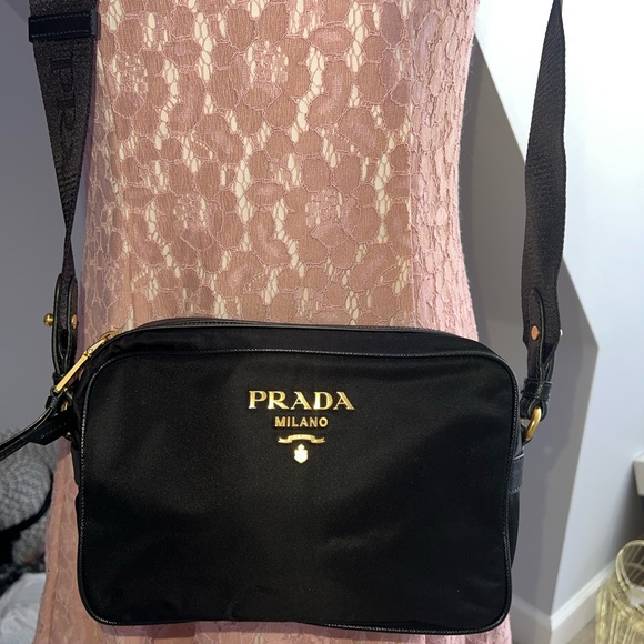 Prada Bags Prada Tessuto Nylon Black Camera Bag Crossbody Poshmark